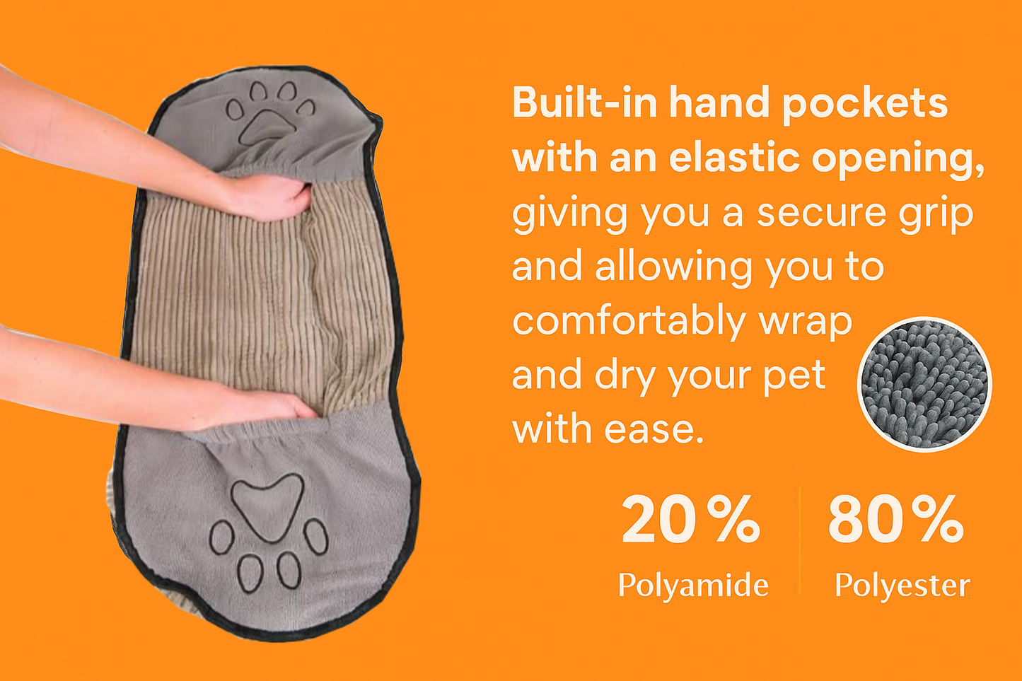 Ultra-Soft Microfiber Pet Towel – Dry Your Pet in Minutes! 🐾