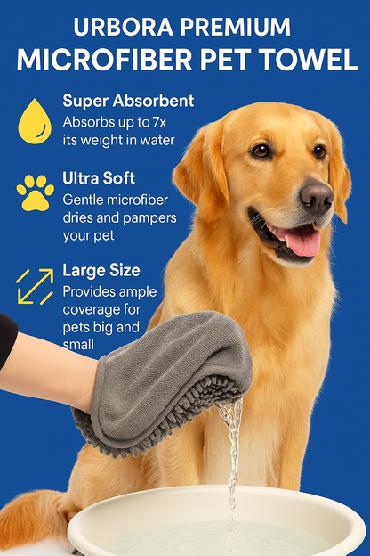 Ultra-Soft Microfiber Pet Towel – Dry Your Pet in Minutes! 🐾